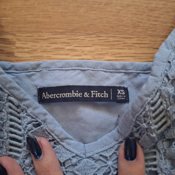 ABERCROMBIE Baby blue mini skater style dress - Picture 3 of 6